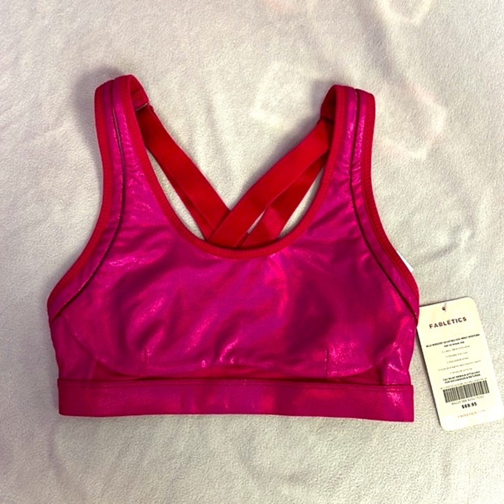 FABLETICS BELLE IRIDESCENT ADJUSTABLE HIGH-IMPACT BRA SIZE SMALL NWT